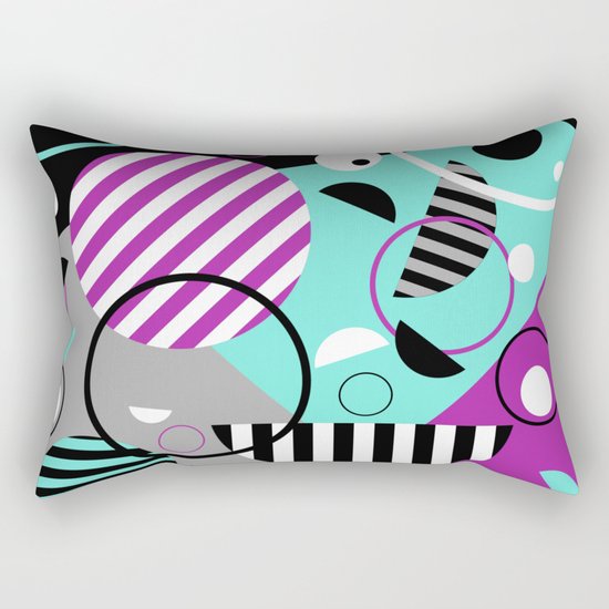 Bits And Bobs - Abstract, geometric design Rectangular Pillow