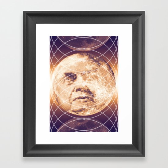 Man in the Moon Phases Framed Art Print