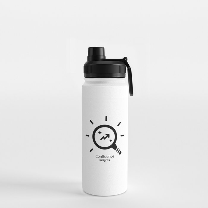 Insights Solid Black Water Bottle