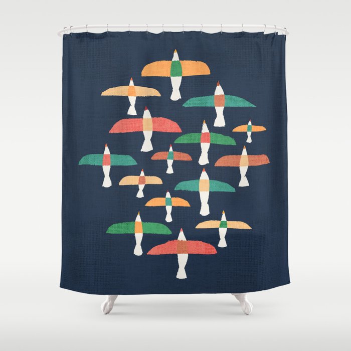 Vintage Seagull Shower Curtain By Budikwan Society6