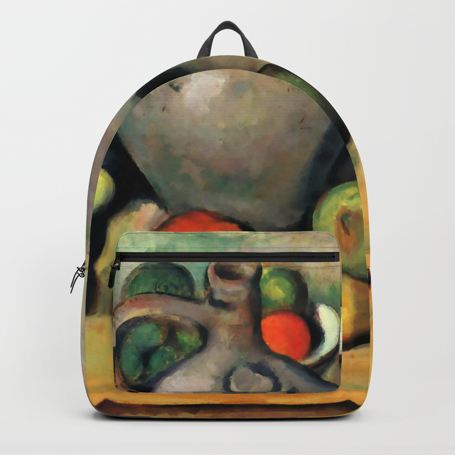 Messenger Bag Still life pitcher and fruit on a table By Paul Cezanne Laptop Bag Shoulder Bag