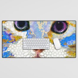 Cat Kitty Art - Forever Feline Desk Mat