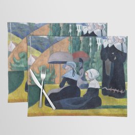 Émile Bernard - Breton Women with Umbrellas - Les Bretonnes aux Ombrelles Placemat