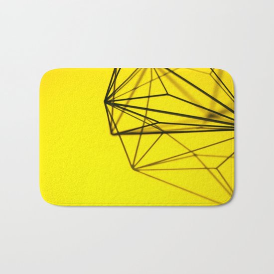 Yellow shape Bath Mat