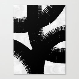 Modern Abstract Black and White No8 Canvas Print