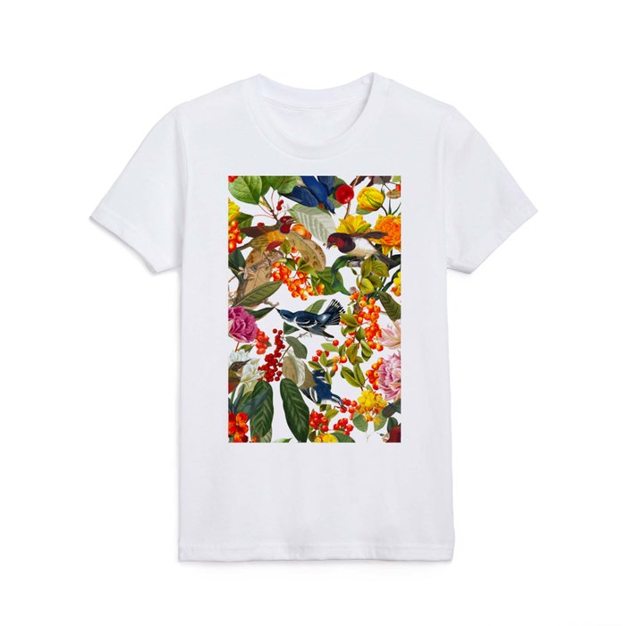 Floral and Birds XLVI Kids T Shirt