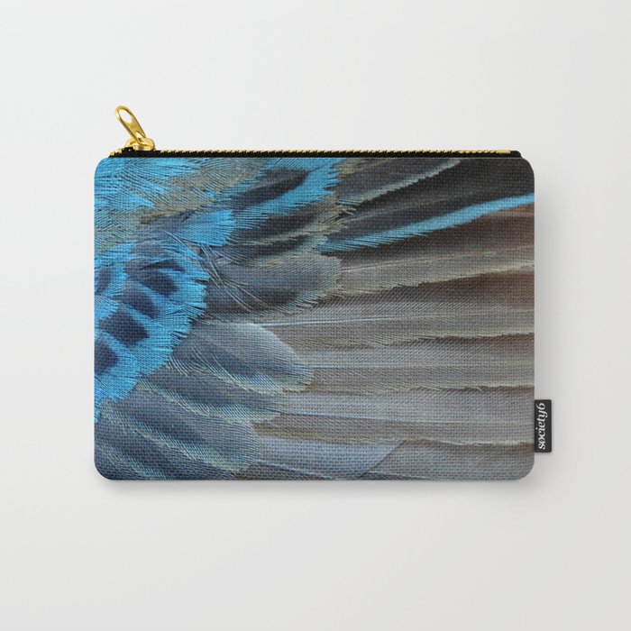 Indigo Bunting Feather Carry-All Pouch