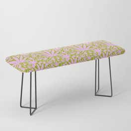 Modern Retro Cannabis Spring Flowers Pink And Green Bench
