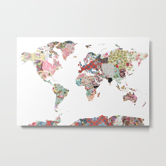 World map Metal Print