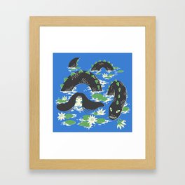 Lake Monster Framed Art Print