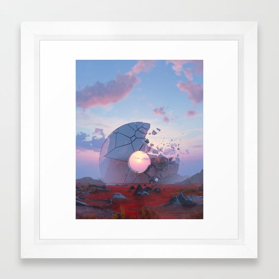 VAPOR TRAIL (everyday 08.21.18) Framed Art Print by beeple | Society6