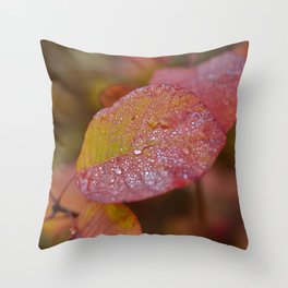 waterdrops red Throw Pillow