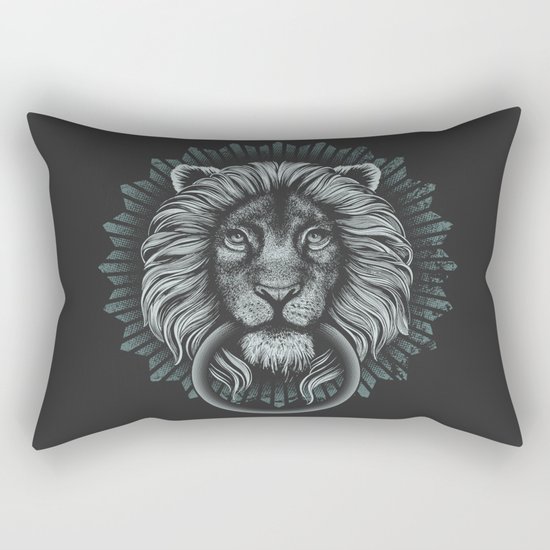 Stone Lion Rectangular Pillow