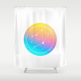 Libra Zodiac | Rainbow Circle Shower Curtain