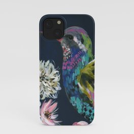 Humingbird Painting Boho Bright iPhone Case