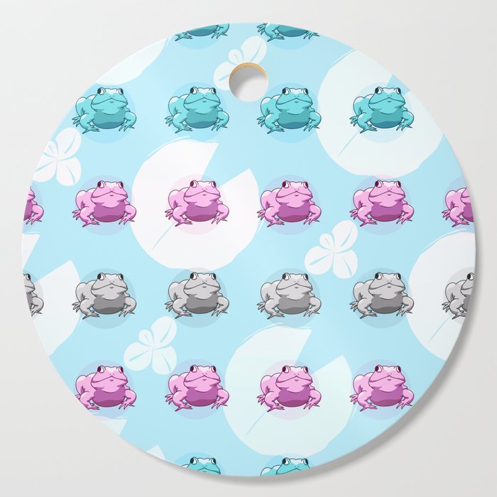 Trans Pride Frogs Cutting Board