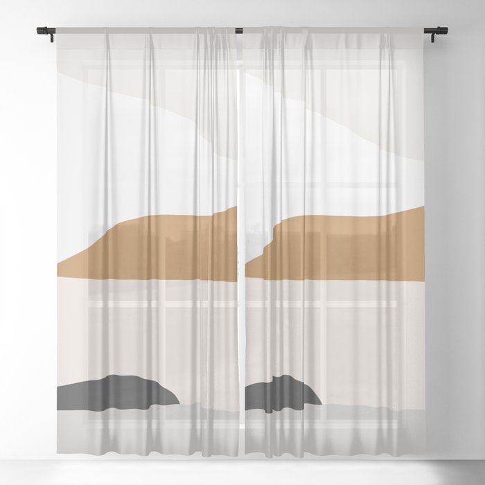 Minimal Art Landscape 2 Sheer Curtain
