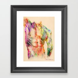 male nude body  Framed Art Print