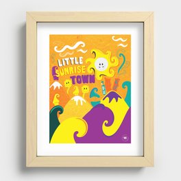 Little Sunrise Town Recessed Framed Print