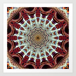 Psychedelic Mandala Kaleidoscopic Sacred Geometry Abstract - Charlette Art Print