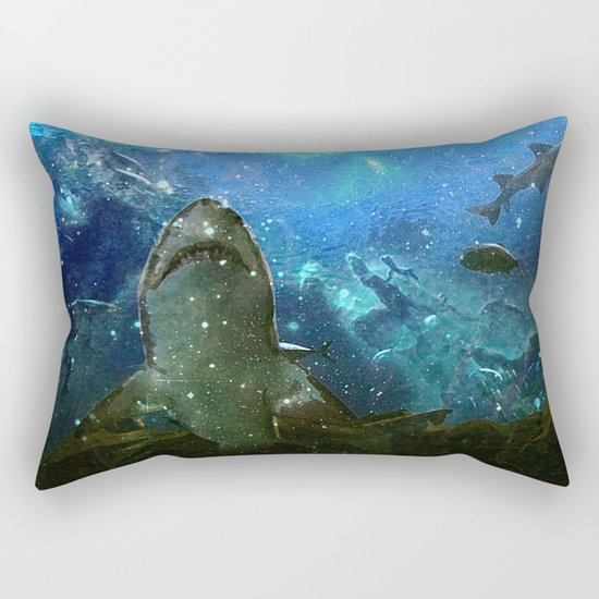 The Great White Marine Lava Lamp Rectangular Pillow