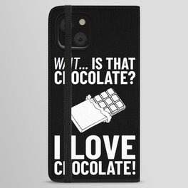 Chocolate Candy Bar Choco Dark Keto iPhone Wallet Case