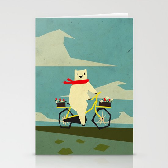 Yeti Taking a Ride Stationery Cards