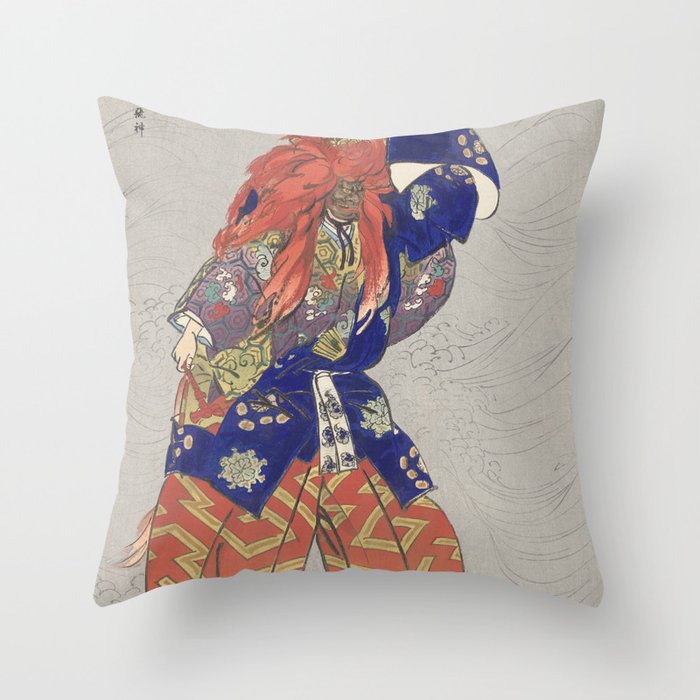 Actor in the Role of the Dragon God Kasuga Throw Pillow