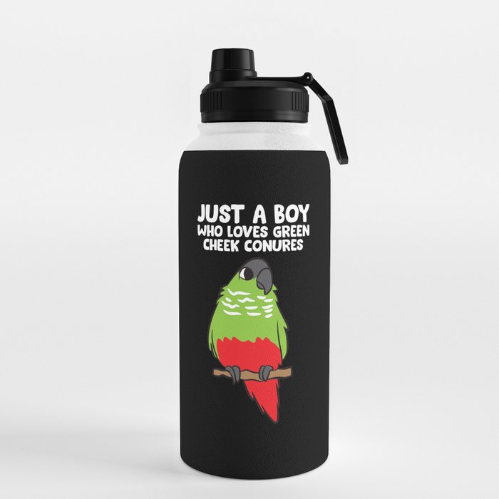 Funny Parakeet In My Head I've Bitten You 3 Times Budgie Water Bottle by  EQDesigns