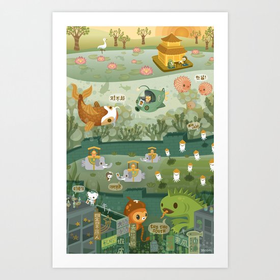 The Octonauts Explore the East Art Print