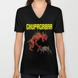 Chupacabra Goatsucker Animal Monster Cryptide Gift Unisex V-Neck