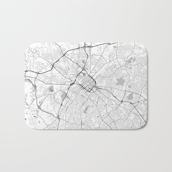 Charlotte Map Gray Bath Mat