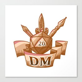 Dungeon Master's Tools Coat of Arms Canvas Print