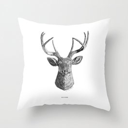 Hello Deer Throw Pillow