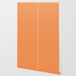 Striped Vertical 2 Orange Wallpaper