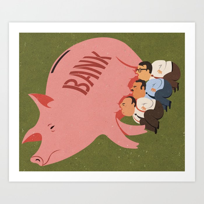 Piggy bank Art Print