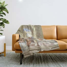 The School of Athens Raphael Painting Throw Blanket