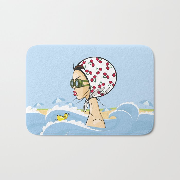 Girl on the Beach Bath Mat