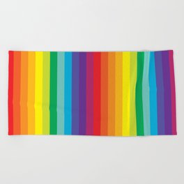 Rainbow Stripes Beach Towel