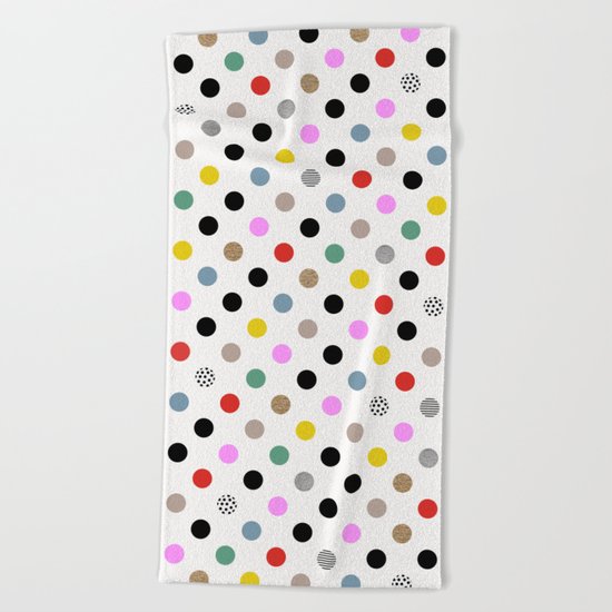 Coloured Dot Beach Towel