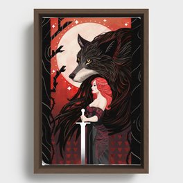 Wolf Guardian Framed Canvas