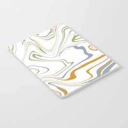 Natural trendy colors marble design Notebook