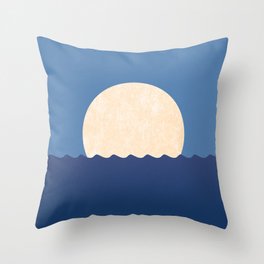 Moonrise Night Sky Throw Pillow