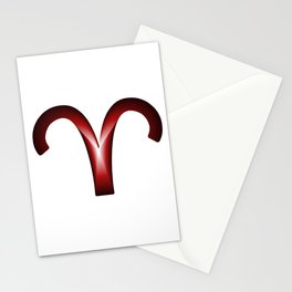aries zodiac sign in red gradient colors Stationery Card