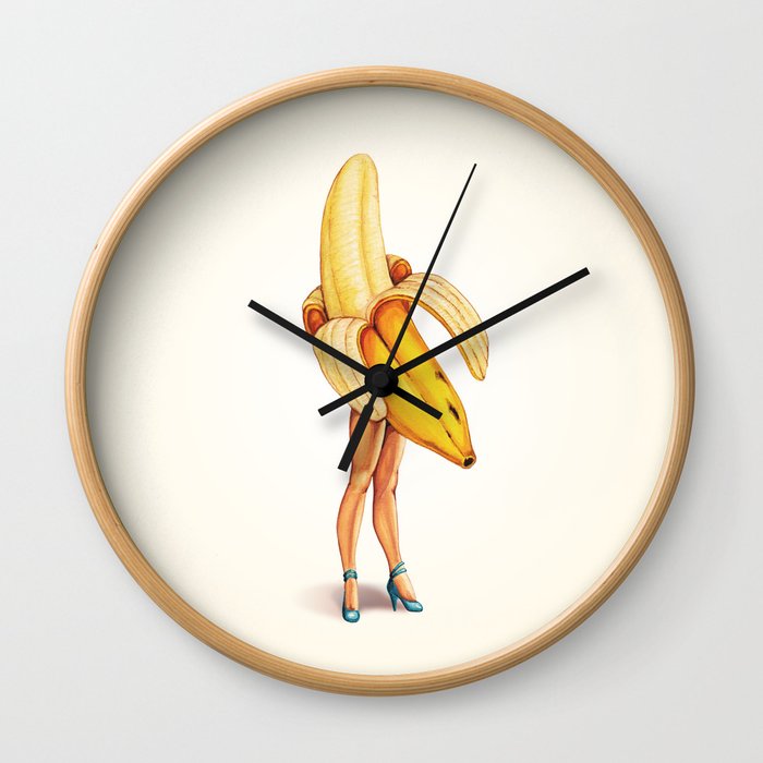 Banana Girl Wall Clock