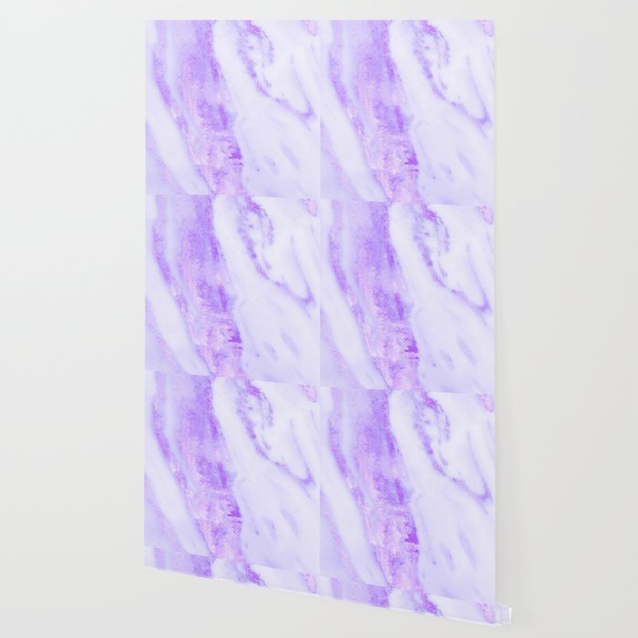 Shimmery Violet Purple Marble Metallic Wallpaper By Naturemagick