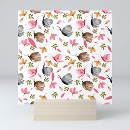 Butterflies and florals Mini Art Print