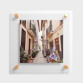 Spain Photography - Narrow Street With Apartments Floating Acrylic Print