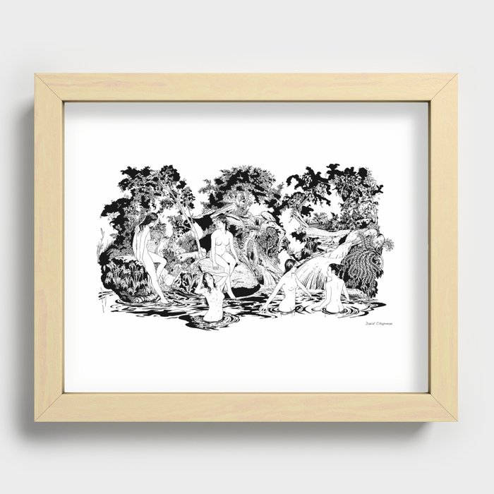 Bathing Naiads (Water Nymphs) Recessed Framed Print