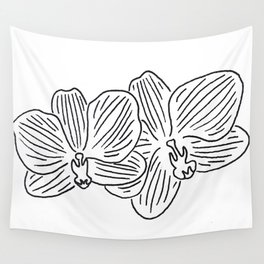 Orchid Sketch Wall Tapestry